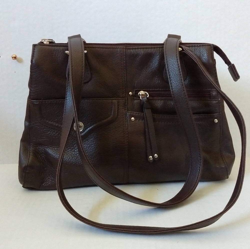 Stone & Co. "Genuine Leather" Multi Pocket Bag